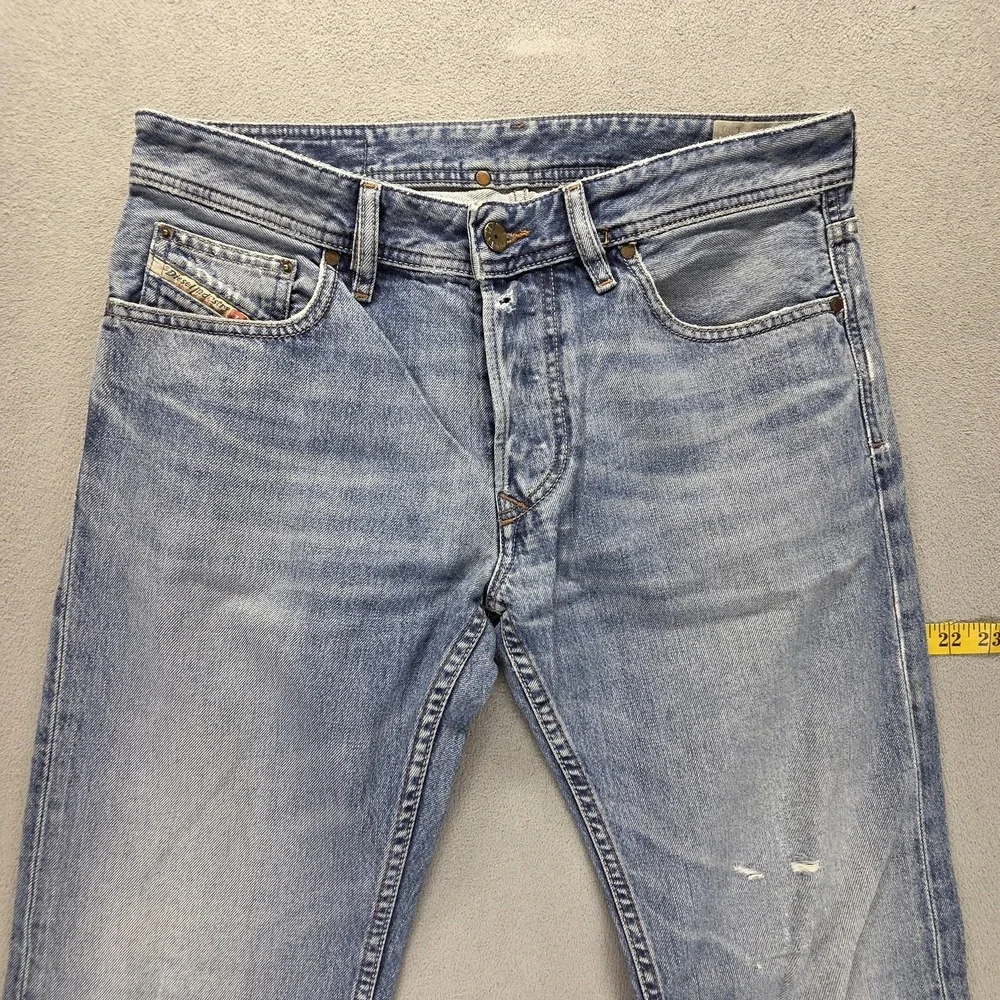 Diesel Jeans Mens 31x30 Blue Larkee Regular Straight Button Fly Italy 0800Z
